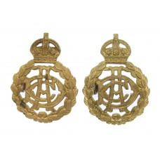 Pair of Army Dental Corps (A.D.C.) Collar Badges - King's Crown