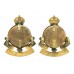 Pair of Royal Army Ordnance Corps (R.A.O.C.) Officer's Gilt & Enamel Collar Badges - King's Crown