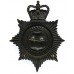Durham Constabulary Black Helmet Plate - Queen's Crown