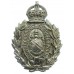 County Borough of Bolton Police Chrome Wreath Helmet Plate - King's Crown