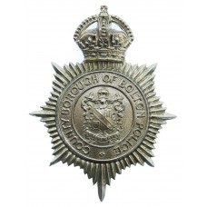 County Borough of Bolton Police Helmet Plate - King's Crown