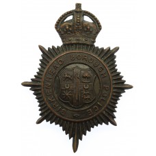 Birkenhead Borough Police Night Helmet Plate - King's Crown