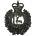 Berkshire Constabulary Black Wreath Helmet Plate - Queen's Crown