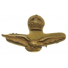 Royal Air Force (R.A.F.) Officer's Field Service Cap Badge - King's Crown