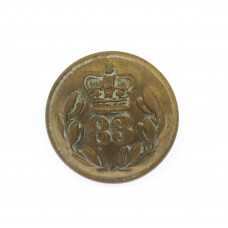 Pre 1881 Victorian 83rd (County of Dublin) Regiment of Foot Officer's Button (19mm)