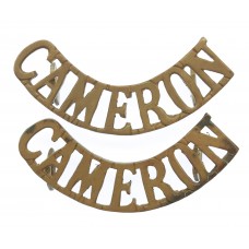 Pair of Queen's Own Cameron Highlanders (CAMERON) Shoulder Titles