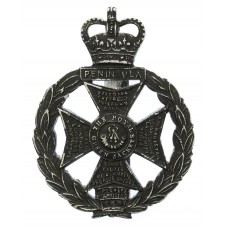 Royal Green Jackets Black Anodised (Staybrite) Cap Badge