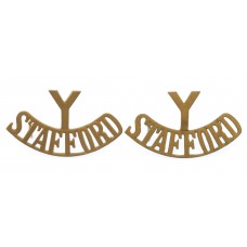 Pair of Staffordshire Yeomanry (Y/STAFFORD) Shoulder Titles