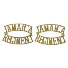 Pair of Jamaica Regiment (JAMAICA/REGIMENT) Shoulder Titles