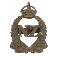 New Zealand Expeditionary Force (N.Z.E.F.) Officer's Service Dress Cap Badge - King's Crown