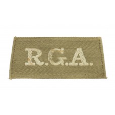 Royal Garrison Artillery (R.G.A.) WW1 Cloth Slip On Shoulder Titl