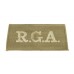 Royal Garrison Artillery (R.G.A.) WW1 Cloth Slip On Shoulder Title