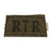 Royal Tank Regiment (R.T.R.) WW2 Cloth Slip On Shoulder Title