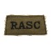 Royal Army Service Corps (R.A.S.C.) WW2 Cloth Slip On Shoulder Title