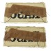 Pair of Royal Army Service Corps (R.A.S.C.) WW2 Cloth Slip On Shoulder Titles