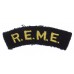 Royal Electrical & Mechanical Engineers (R.E.M.E.) Cloth Shoulder Title