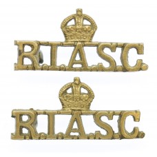 Pair of Royal Indian Army Service Corps (R.I.A.S.C.) Shoulder Titles