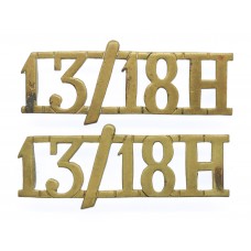 Pair of 13th/18th Hussars (13/18H) Shoulder Titles