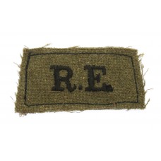 Royal Engineers (R.E.) WW2 Cloth Slip On Shoulder Title