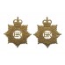 Pair of Royal Army Service Corps (R.A.S.C.) Brass Collar Badges - Queen's Crown