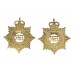 Pair of Royal Army Service Corps (R.A.S.C.) Brass Collar Badges - Queen's Crown