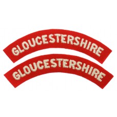 Pair of Gloucestershire Regiment (GLOUCESTERSHIRE) Cloth Shoulder