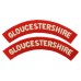 Pair of Gloucestershire Regiment (GLOUCESTERSHIRE) Cloth Shoulder Titles
