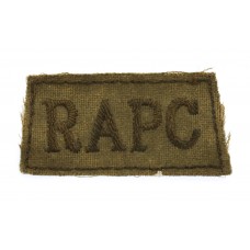 Royal Army Pay Corps (R.A.P.C.) WW2 Cloth Slip On Shoulder Title