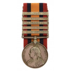 Queen's South Africa Medal (5 Clasps - Cape Colony, Orange Free State, Transvaal, South Africa 1901, South Africa 1902) - Pte. W. Blackburn, 2nd Bn. Lincolnshire Regiment