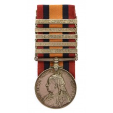 Queen's South Africa Medal (5 Clasps - Cape Colony, Orange Free State, Transvaal, South Africa 1901, South Africa 1902) - Pte. W. Blackburn, 2nd Bn. Lincolnshire Regiment