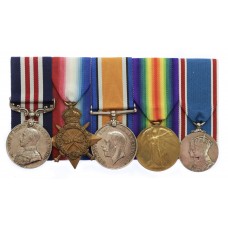 WW1 Military Medal, 1914-15 Star, British War Medal, Victory Medal and 1937 Coronation Medal Group of Five - Cpl. E.F. Shaw, Seaforth Highlanders