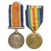 WW1 British War & Victory Medal Pair - Pte. T. Batten, Oxfordshire & Buckinghamshire Light Infantry