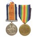 WW1 British War & Victory Medal Pair - Pte. T. Batten, Oxfordshire & Buckinghamshire Light Infantry