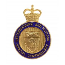 Leicestershire and Rutland Special Constabulary Enamelled Lapel Badge - Queen's Crown