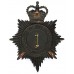 Leicestershire and Rutland Constabulary Night Helmet Plate - Queen's Crown