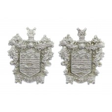 Pair of Blackpool Police Chrome Collar Badges 