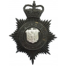 East Riding of Yorkshire Constabulary Night Helmet Plate - Queen'