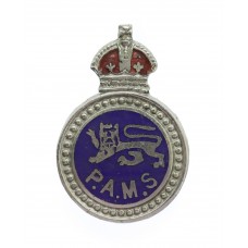 Surrey Constabulary Police Auxiliary Messenger Service (P.A.M.S.) Enamelled Lapel Badge - King's Crown