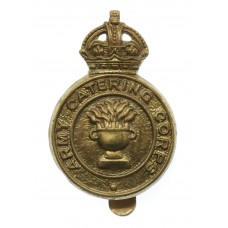 Army Catering Corps Brass Cap Badge - King's Crown