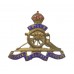Royal Artillery Brass and Enamel Sweetheart Brooch - King's Crown