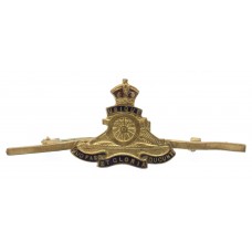 Royal Artillery Brass and Enamel Sweetheart Brooch/Tie Pin - King's Crown