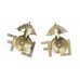 Pair of  Lancashire Fusiliers Anodised (Staybrite) Collar Badges