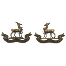 Pair of Royal Warwickshire Regiment Officer's Service Dress Collar Badges