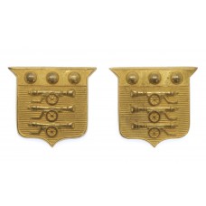 Pair of Army Ordnance Corps Officer's Gilt Collar Badges