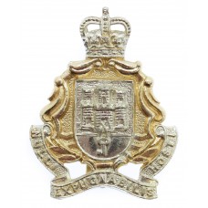 Gibraltar Regiment Anodised (Staybrite) Cap Badge - Queen's Crown