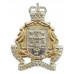 Gibraltar Regiment Anodised (Staybrite) Cap Badge - Queen's Crown