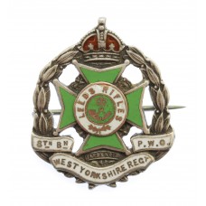 8th Bn. (Leeds Rifles) P.W.O. West Yorkshire Regiment Hallmarked Silver Sweetheart Brooch