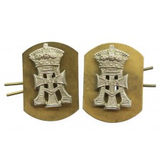 Pair of Yorkshire Regiment (Green Howards) Collar Badges