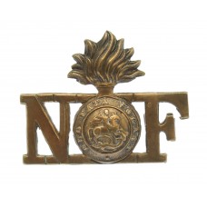 Northumberland Fusiliers Brass Shoulder Title