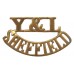 12th (Sheffield Pals) Bn. York & Lancaster Regiment (Y&L/SHEFFIELD) Shoulder Title